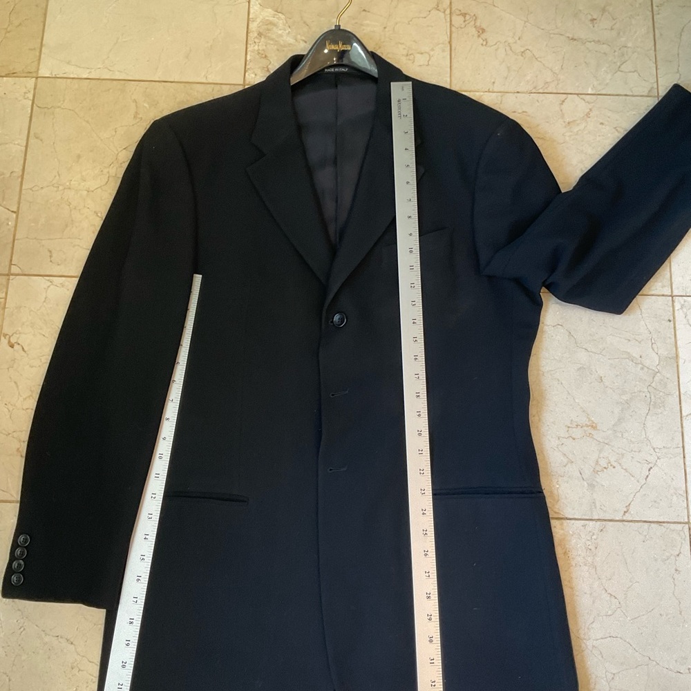 SOLD - Armani Collezioni Lama Wool Blazer, black, 44” chest, Excellent Condition - Picture 10 of 10